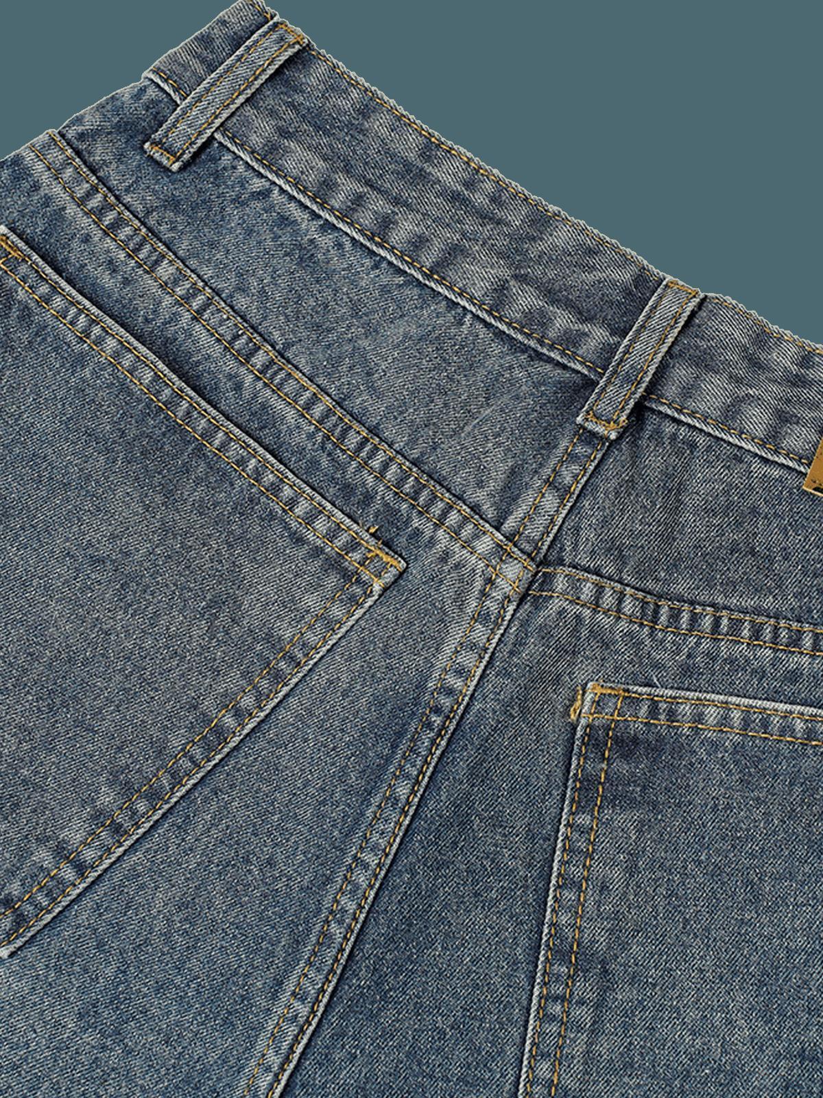 Concert Outfit High Street Washed Distressed Lightning Patch Jeans Concert Outfit High Street Washed Distressed Lightning Patch Jeans