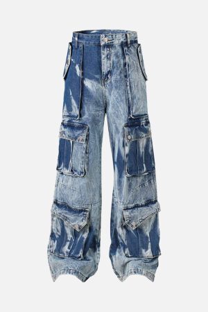 Concert Outfit High Street Washed Distressed Work Jeans