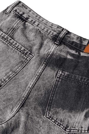 Concert Outfit High Street Washed Distressed Work Jeans