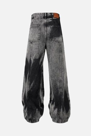 Concert Outfit High Street Washed Distressed Work Jeans