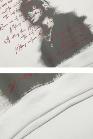 Concert Outfit High Street Washed Print Hoodie