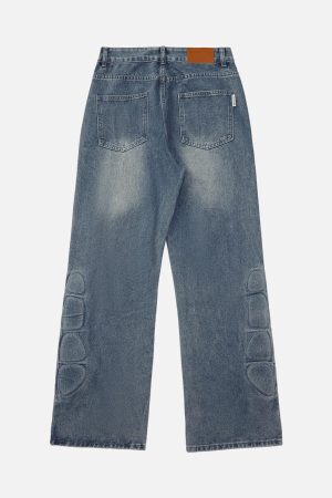 Concert Outfit High Street Washed Ripped Jeans