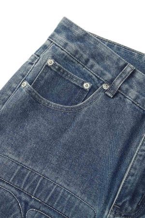 Concert Outfit High Street Washed Ripped Jeans