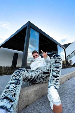 Concert Outfit High Street Washed Slim Fit Jeans