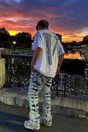 Concert Outfit High Street Washed Slim Fit Jeans