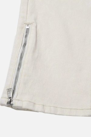 Concert Outfit High Street Zipper Niche Design Straight Pants