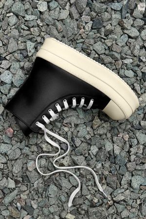 Concert Outfit High-Top Side Zipper Platform Sneakers