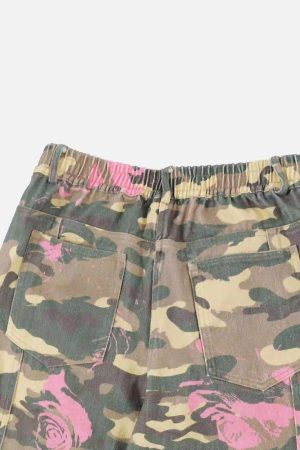 Concert Outfit Hip-Hop Camouflage Cargo Pants with Multi-Pockets