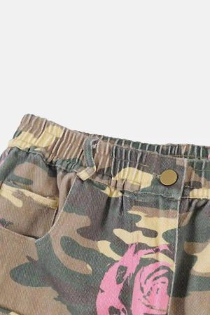 Concert Outfit Hip-Hop Camouflage Cargo Pants with Multi-Pockets