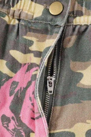 Concert Outfit Hip-Hop Camouflage Cargo Pants with Multi-Pockets