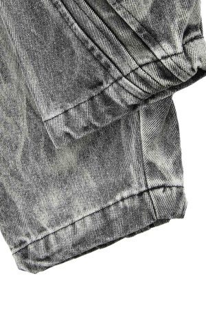 Concert Outfit Hip-Hop Distressed Washed Printed Denim Jacket