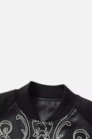 Concert Outfit Hip Hop Gothic Embroidered Baseball Jacket