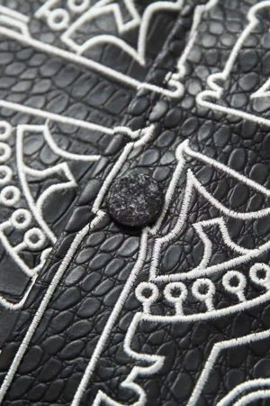 Concert Outfit Hip Hop Gothic Embroidered Baseball Jacket