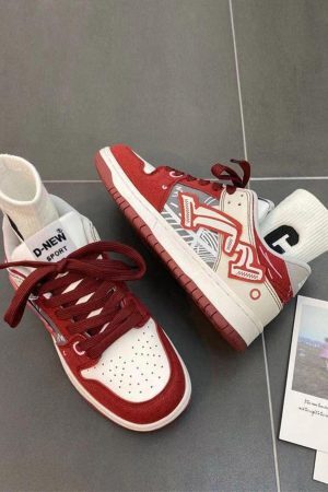 Concert Outfit Hip-Hop Graffiti Board Shoes For Couples