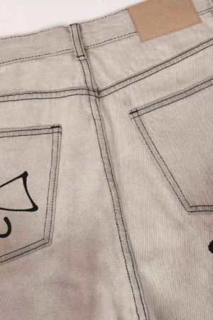 Concert Outfit Hip-Hop Graffiti Distressed Jeans