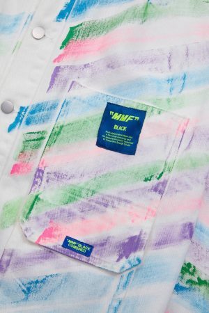 Concert Outfit Hip-Hop Hand-Painted Graffiti Denim Jacket