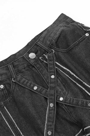 Concert Outfit Hip-Hop High Street Spider Web Jeans