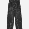 Concert Outfit Hip-Hop High Street Spider Web Jeans