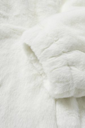 Concert Outfit Hip-Hop Letter Stand Collar Fur Jacket