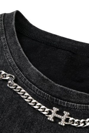 Concert Outfit Hip-Hop Loose Washed Undershirt