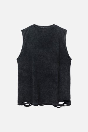 Concert Outfit Hip-Hop Loose Washed Undershirt