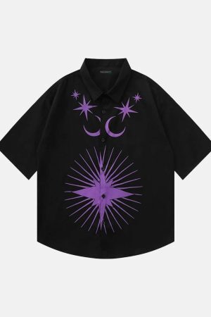 Concert Outfit Hip-Hop Printed Shirt