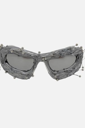 Concert Outfit Hip Hop Punk Beaded Sunglasses