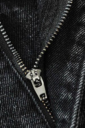 Concert Outfit Hip-Hop Retro Wash Denim Straight-Leg Pants