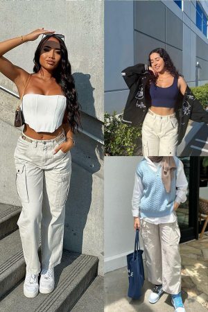 Concert Outfit Hip Hop Straight Cargo Pants