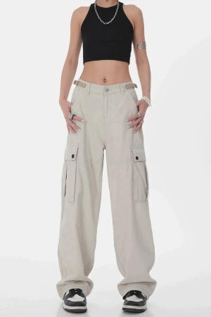 Concert Outfit Hip Hop Straight Cargo Pants