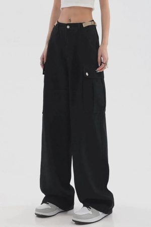 Concert Outfit Hip Hop Straight Cargo Pants