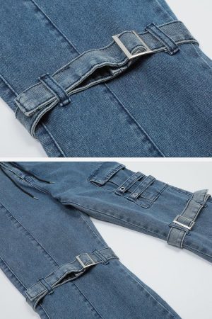 Concert Outfit Hip Hop Straps Jeans