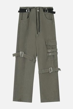 Concert Outfit Hip Hop Straps Jeans