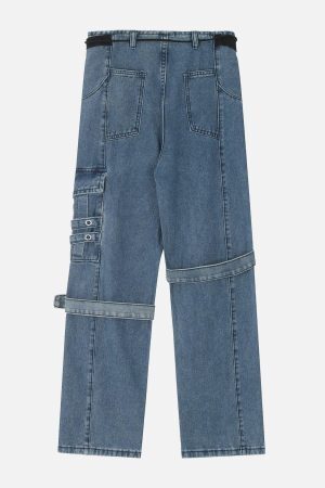 Concert Outfit Hip Hop Straps Jeans