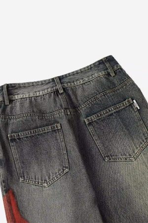 Concert Outfit Hip Hop Street Graffiti Jeans