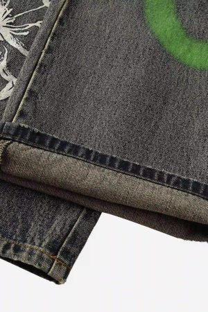 Concert Outfit Hip Hop Street Graffiti Jeans