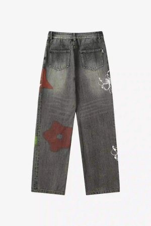 Concert Outfit Hip Hop Street Graffiti Jeans