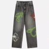 Concert Outfit Hip Hop Street Graffiti Jeans