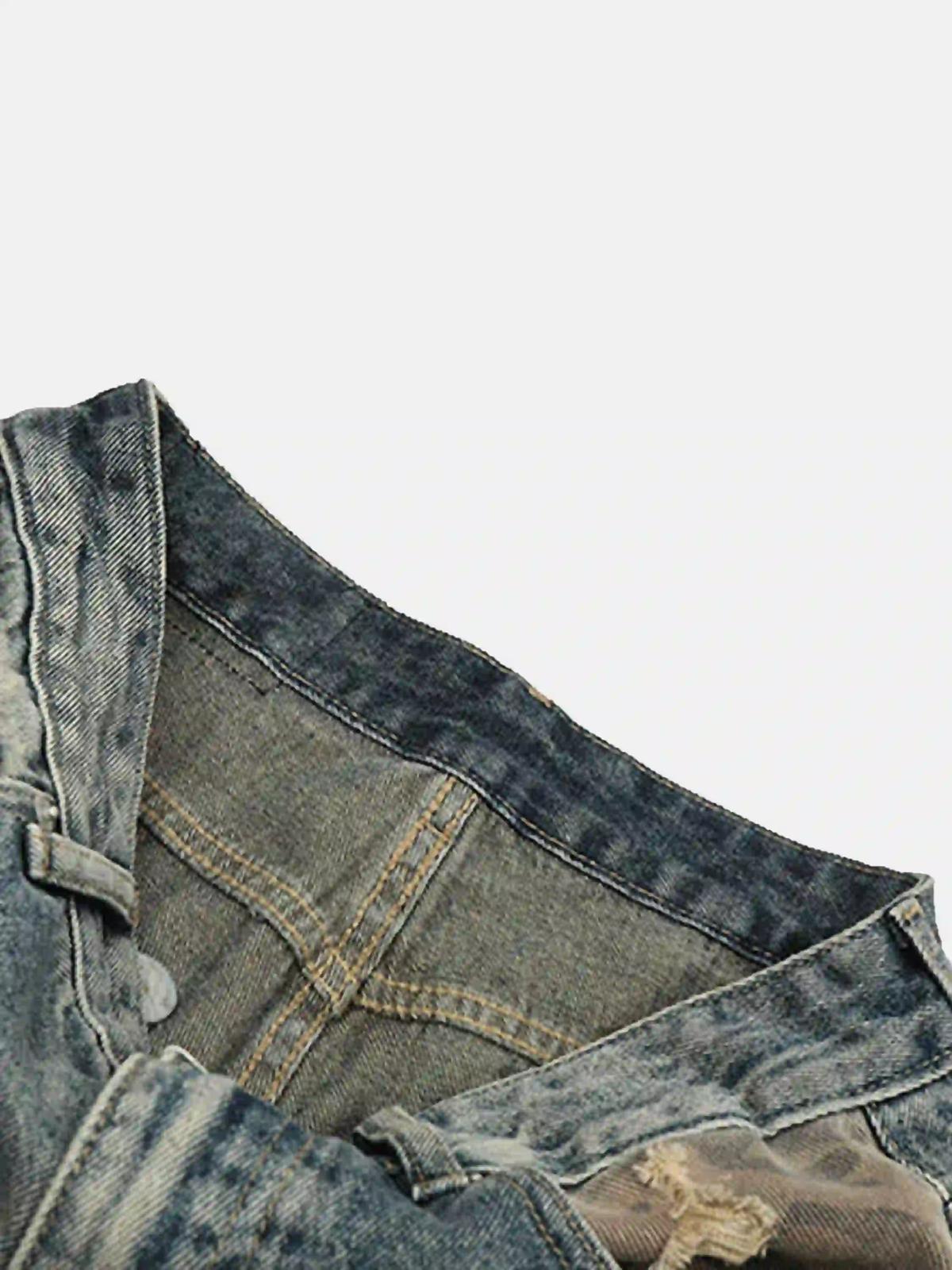 Concert Outfit Hip Hop Street Heavy Duty Ripped Jeans Concert Outfit Hip Hop Street Heavy Duty Ripped Jeans