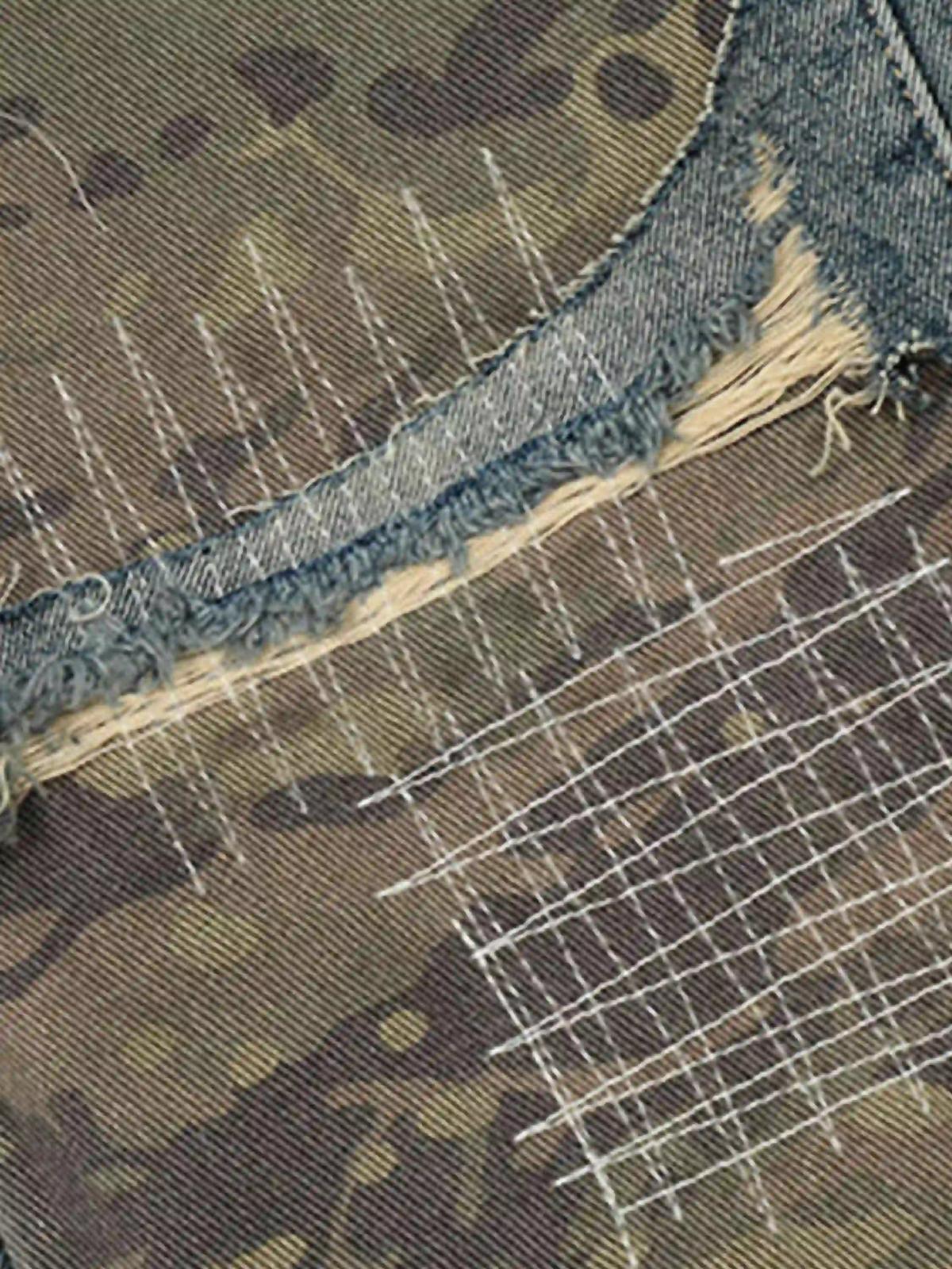 Concert Outfit Hip Hop Street Heavy Duty Ripped Jeans Concert Outfit Hip Hop Street Heavy Duty Ripped Jeans