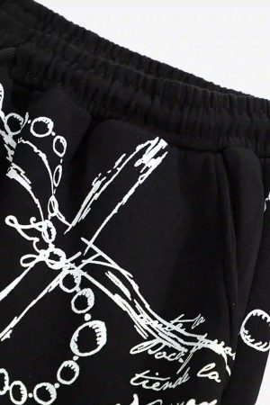 Concert Outfit Hip-Hop Street Print Casual Pants