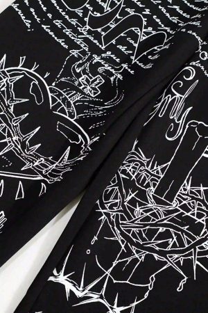 Concert Outfit Hip-Hop Street Print Casual Pants