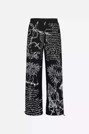 Concert Outfit Hip-Hop Street Print Casual Pants