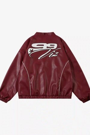 Concert Outfit Hip-Hop Street Style Stitching Pu Motorcycle Jacket