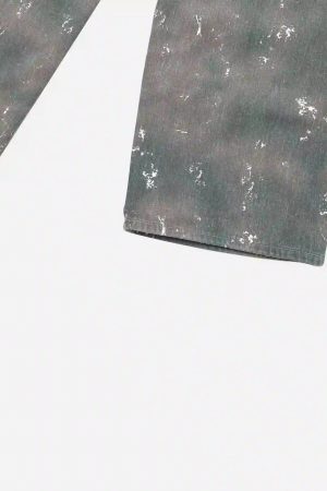 Concert Outfit Hip-Hop Style Ink-Splashed Camouflage Y2K Jeans