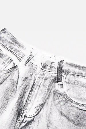 Concert Outfit Hip-Hop Style Painted Dirty Jeans