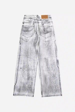 Concert Outfit Hip-Hop Style Painted Dirty Jeans