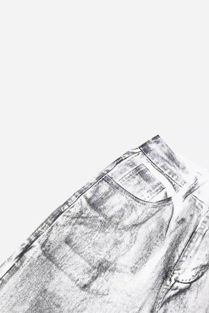 Concert Outfit Hip-Hop Style Painted Dirty Jeans