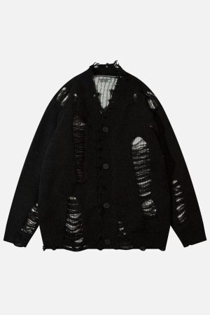 Concert Outfit Hole Fake Two Cardigan