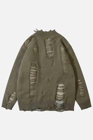 Concert Outfit Hole Fake Two Cardigan